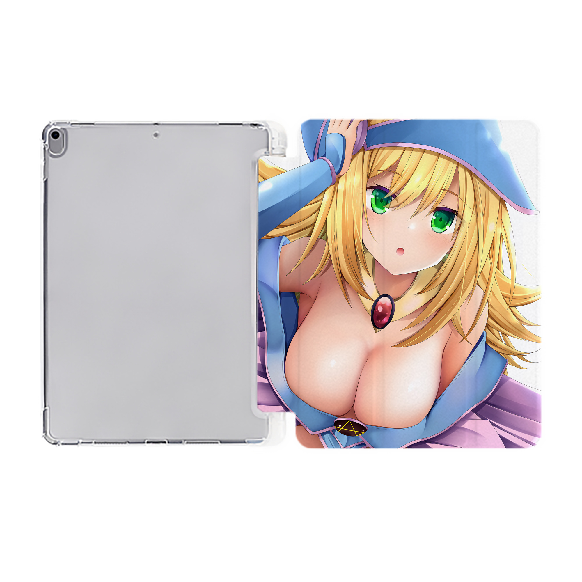 （画像用） 遊☆戯☆王 Yu-Gi-Oh! IPad ケース ペン収納付き 三つ折りスタンド PUレザー×シリコン 対応機種9.5/10.5/10.9インチ